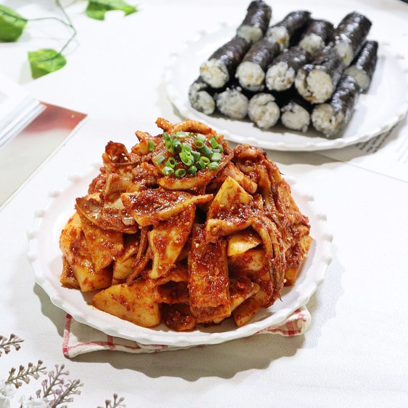 충무김밥 레시피 오징어무침 만들기