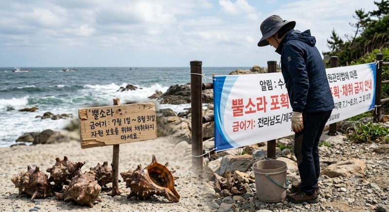 소라 금어기가 있을까? 뿔소라 금어기와 헷갈리기 쉬운 차이 총정리
