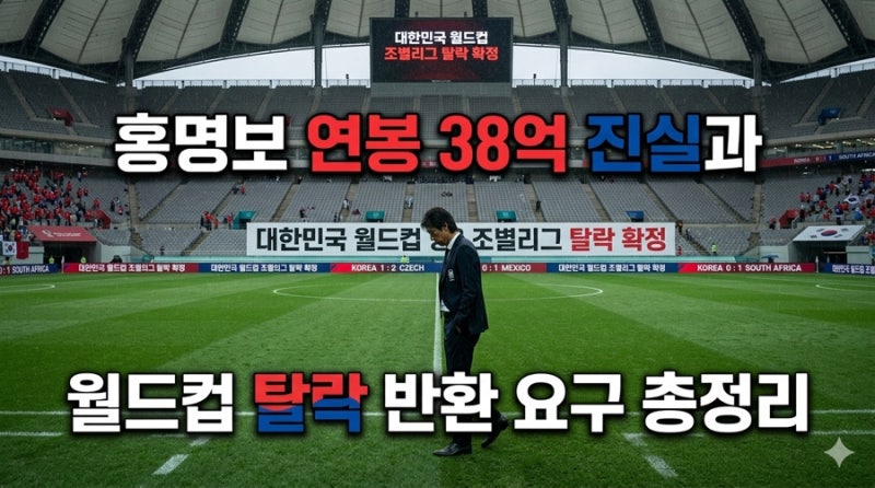 홍명보 연봉 38억 진실과 월드컵 탈락 반환 요구 총정리