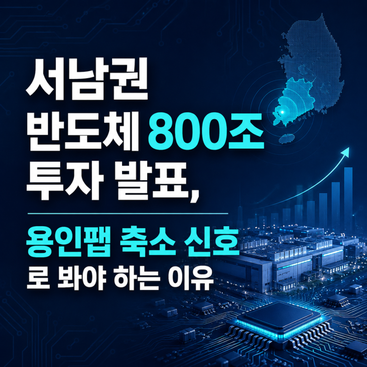 <b>서남권</b> 반도체 800조 투자 발표, 용인팹 축소 신호로 봐야... 
