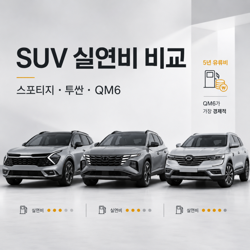 QM6·스포티지·투싼, 연비 믿고 샀는데 막상 주유소에서 느끼는 건 다르다