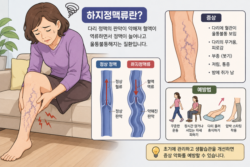 하지정맥류 초기증상 병원 실제 치료사례