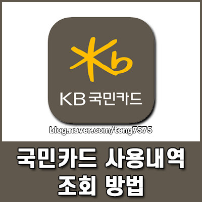 국민카드 사용내역 조회 방법 KB Pay 모바일 앱 및 PC 홈페이지
