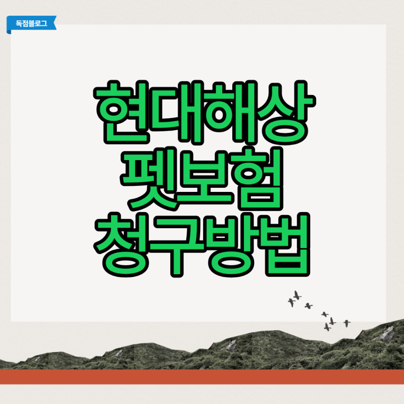 현대해상펫보험청구방법 실수 없는 서류 준비와 빠른 환급 팁