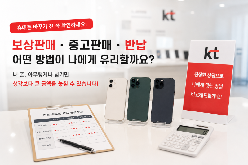 향남 휴대폰 보상판매·중고판매·반납, 내 폰은 어떤 방법이 유리할까?