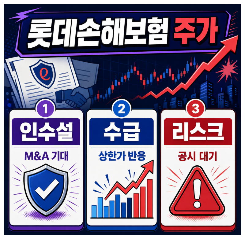 롯데손해보험 주가, 인수설만 보면 위험