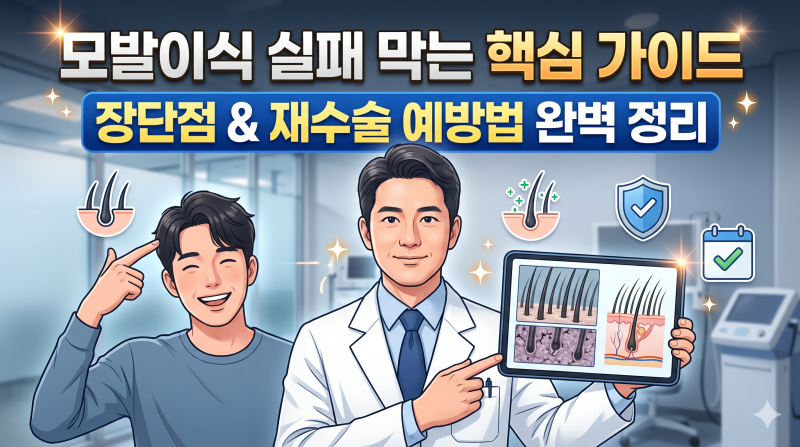 모발이식의 모든 것: 적응증, 장단점부터 실패와 재수술을 막는 100% 완벽 가이드