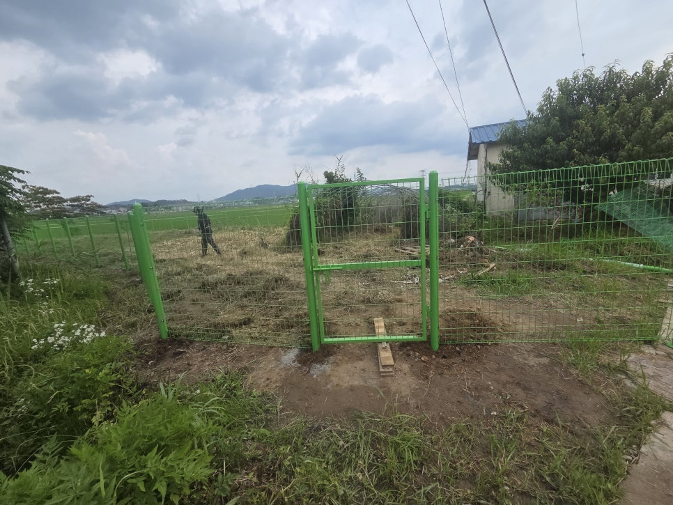 충남 아산 휀스 설치 메쉬 접이문 울타리 불법주차 예방 펜스 시공