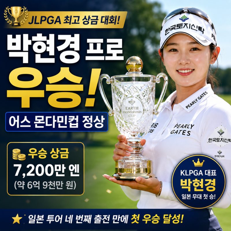 박현경 우승상금 얼마? JLPGA 어스 몬다민컵 우승 총정리