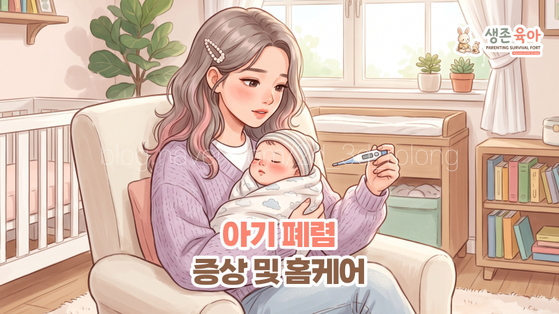 아기 폐렴 초기증상 및 전염 여부, 돌아기 폐렴 증상 및 홈케어