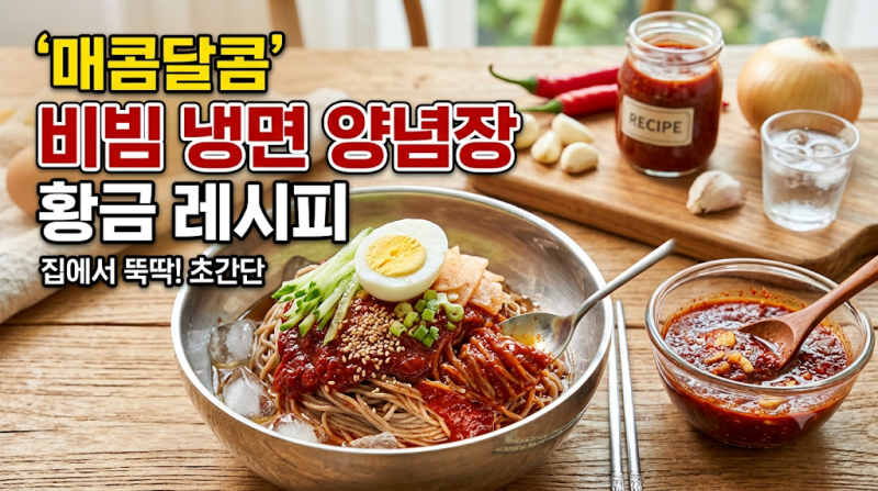 [황금레시피] 여름 무더위 날려버릴 매콤달콤 '냉면 비빔장' 만들기 완벽 가이드