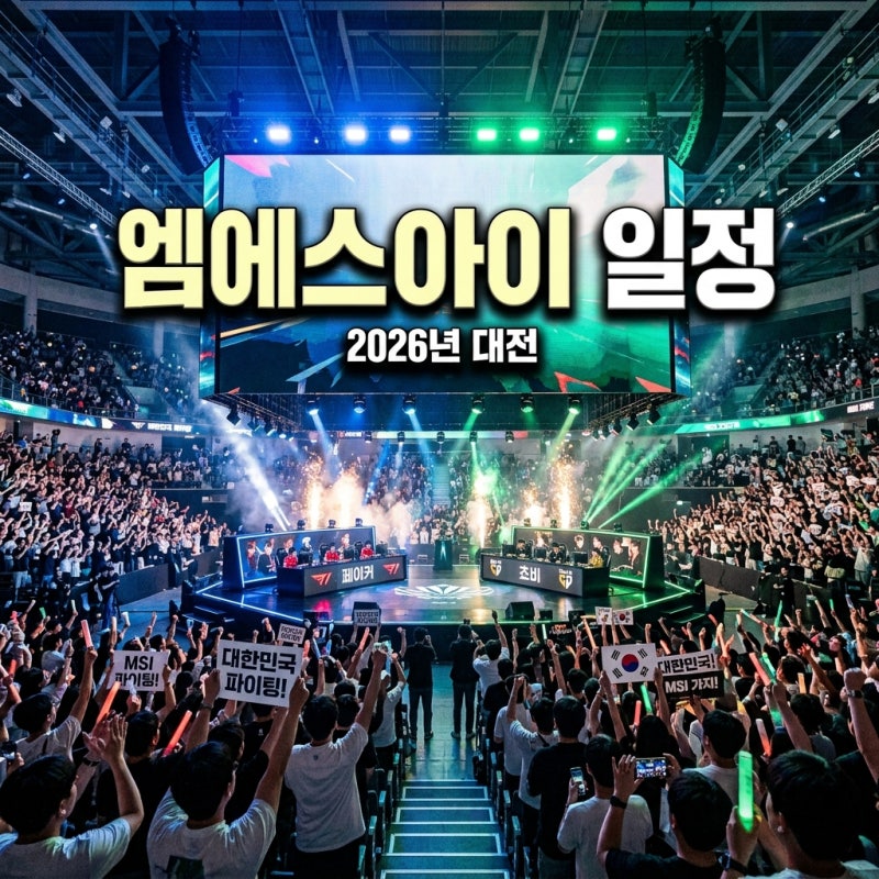2026 MSI 일정 완벽 정리: 대전 롤 국제전 경기 시간, T1 소식!