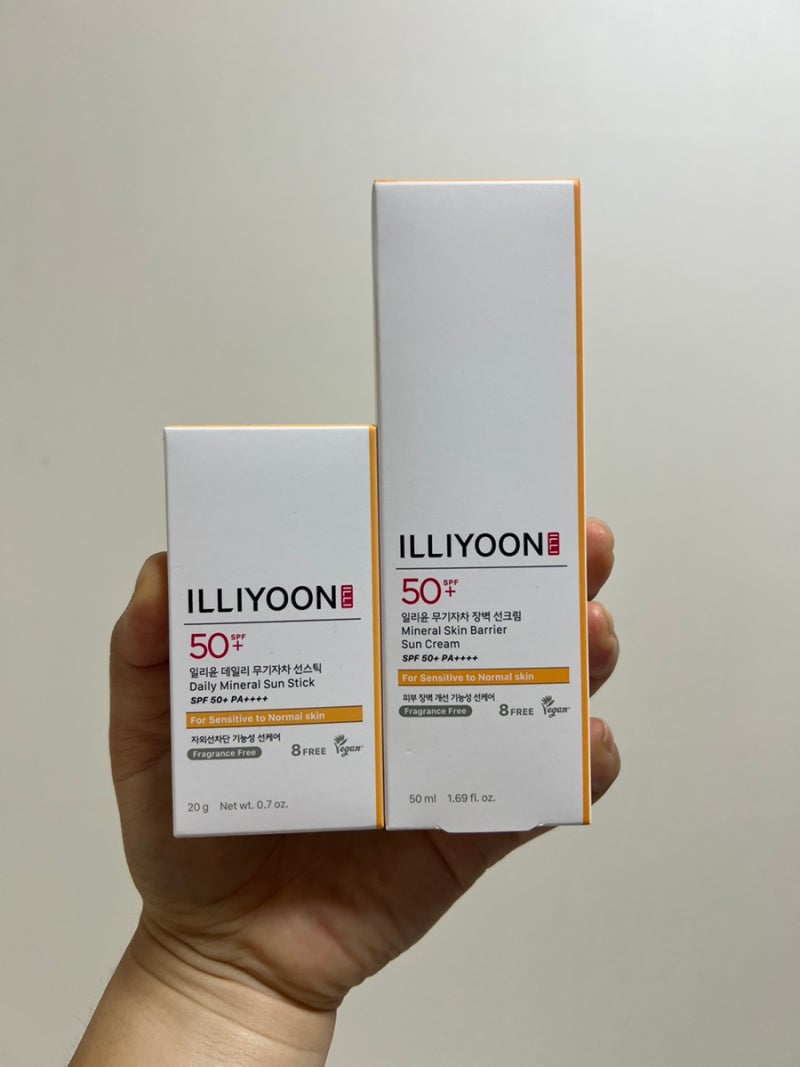 일리윤 데일리 무기자차 선스틱/ 일리윤 무기자차 장벽 선크림