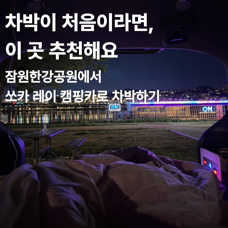 쏘카 레이 캠핑카로 보낸 한강의 밤, 잠원한강공원 차박 후기