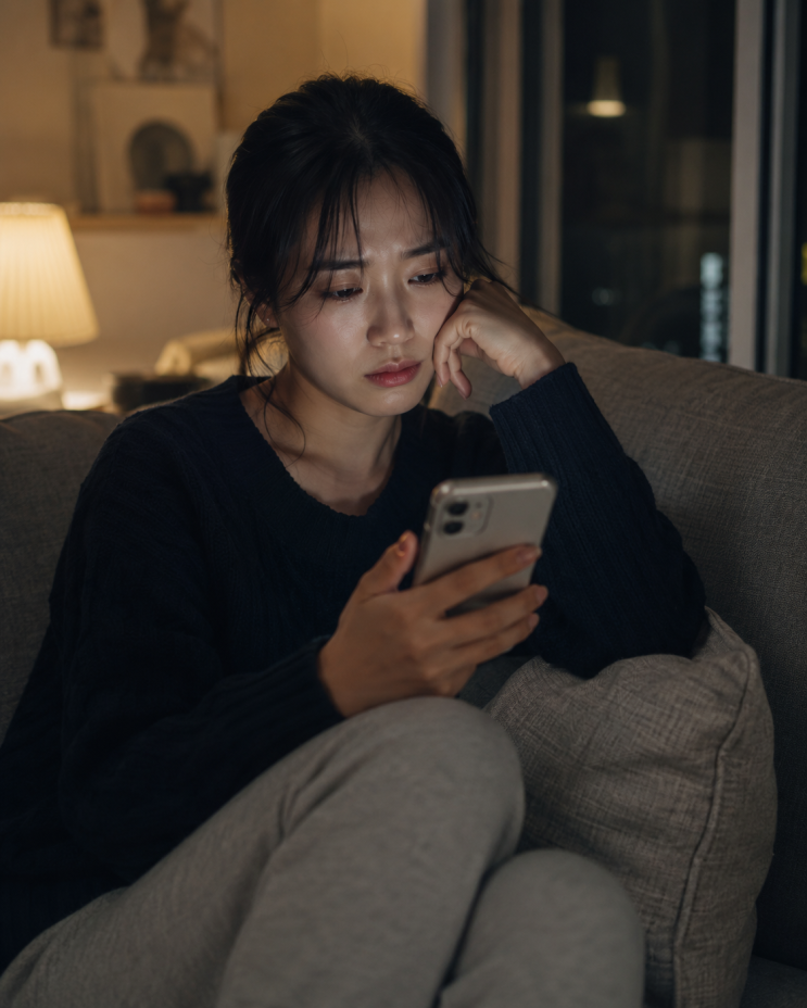 화면 속 <b>타인의 삶</b>과 나를 비교하는 SNS 비교 심리