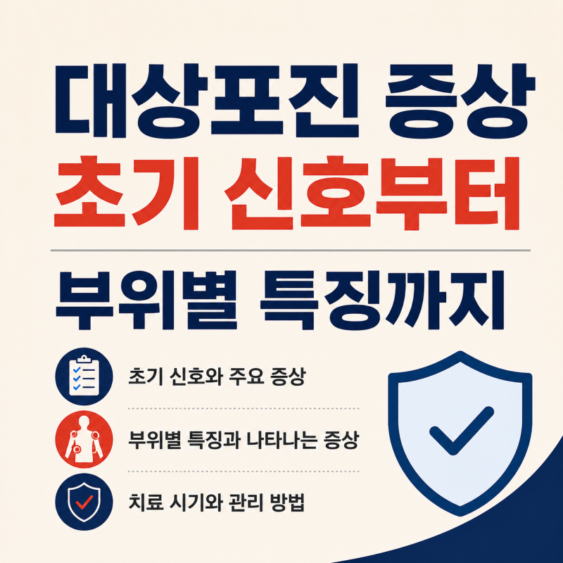 대상포진 증상 초기 신호부터 부위별 특징까지