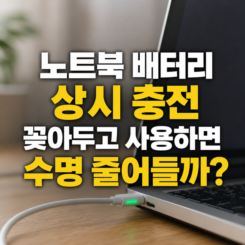 노트북 배터리 상시 충전 꽂아두고 사용하면 수명 줄어들까? 올바른 관리법