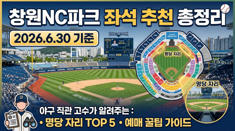 2026.6.30 기준 창원NC파크 좌석 추천 총정리⚾ - 야구 직관 고수가 알려주는 명당 자리 & 예매 ....