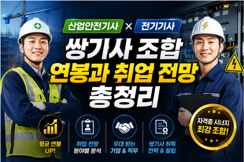 산업안전기사 전기기사 쌍기사 조합 연봉과 취업 전망 총정리