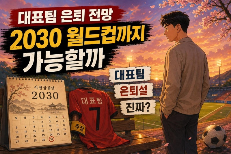 손흥민 국가대표 은퇴 전망, 2030 월드컵까지 가능할까? 나이·발언·현실 변수 총정리