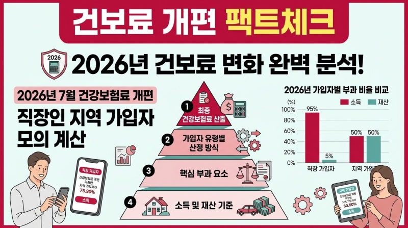 "내 월급도 오를까" 2026년 7월 건강보험료 개편 직장인 지역 가입자 모의 계산 확인해보기