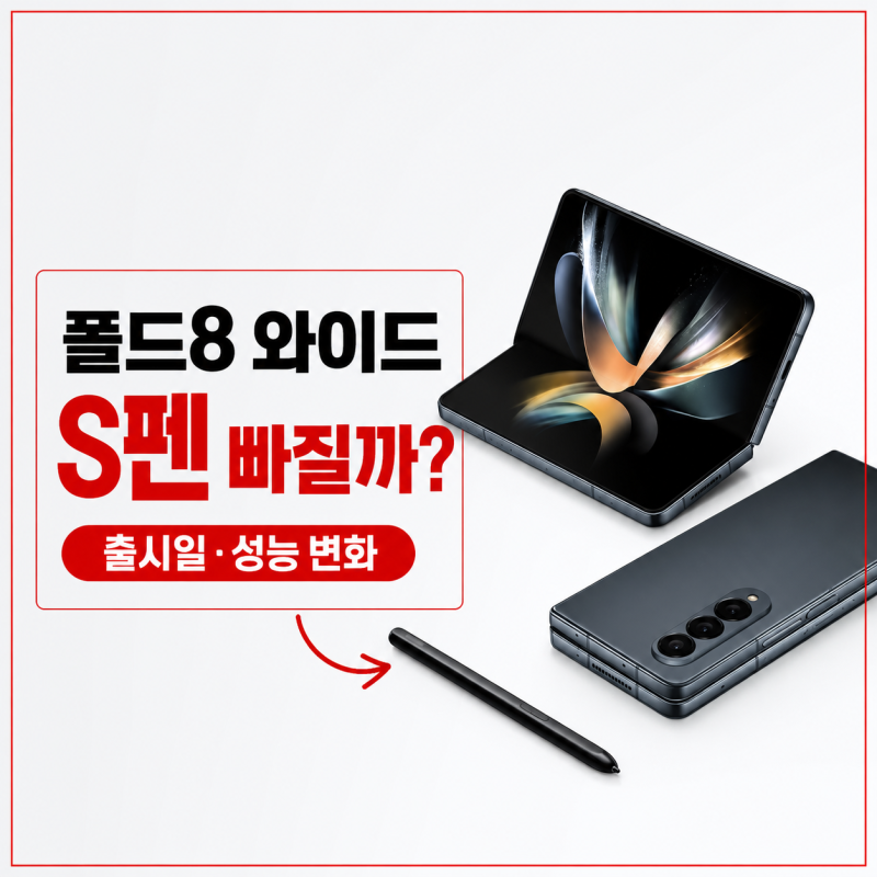 갤럭시 폴드8 와이드 출시일 예상, S펜 미지원 가능성과 성능 변화 정리
