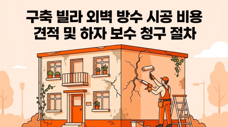 여름철 장마 대비 구축 빌라 외벽 방수 시공 비용 견적 및 하자 보수 청구 절차 후기
