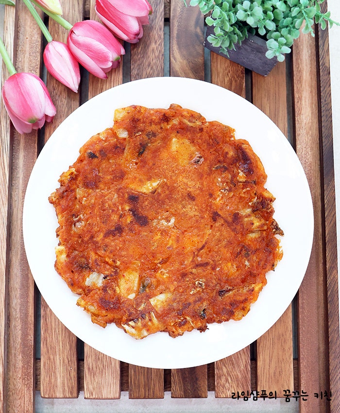 참치 김치전 레시피 김치전 바삭하게 만드는법 김치부침개 반죽