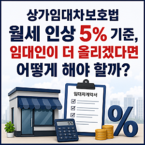 상가임대차보호법 월세 인상 5% 기준, 임대인이 더 올리겠다면?