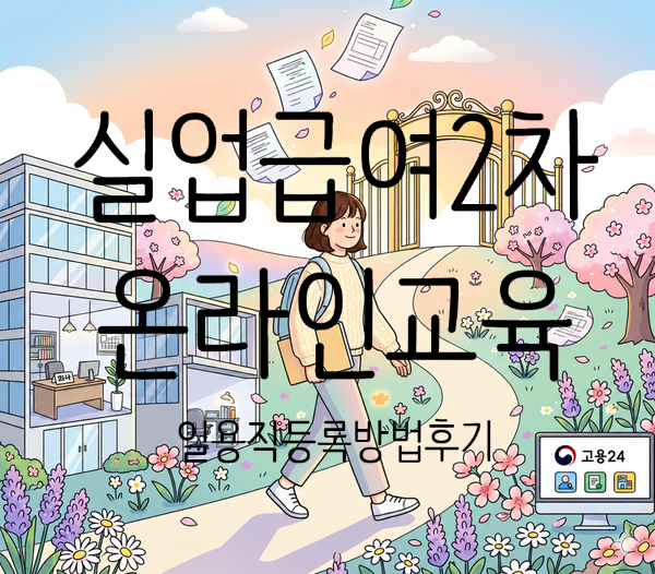 실업급여 2차 실업인정 온라인교육 등록 방법 및 알바 신고 입금