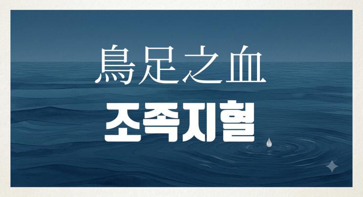<b>조족지혈</b>(鳥足之血) - 새발의 피