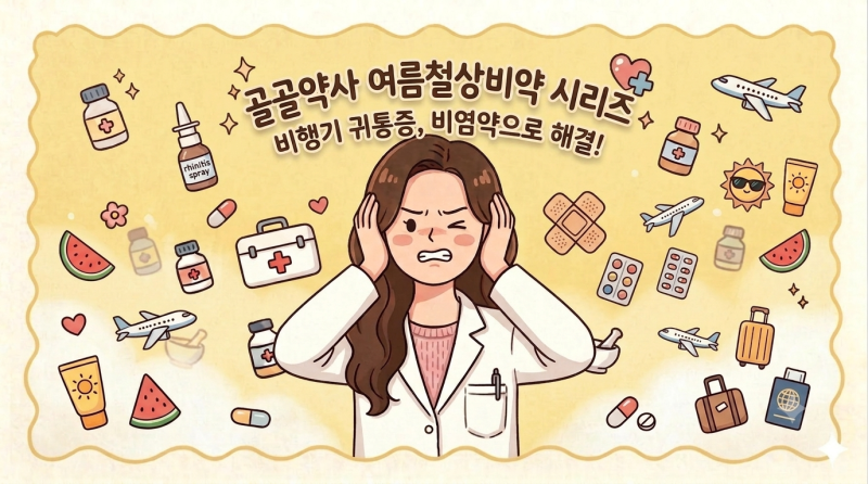 [여름철 여행상비약 활용법] 1탄: 비행기만 타면 귀가 아프다면? 비염약 드세요!