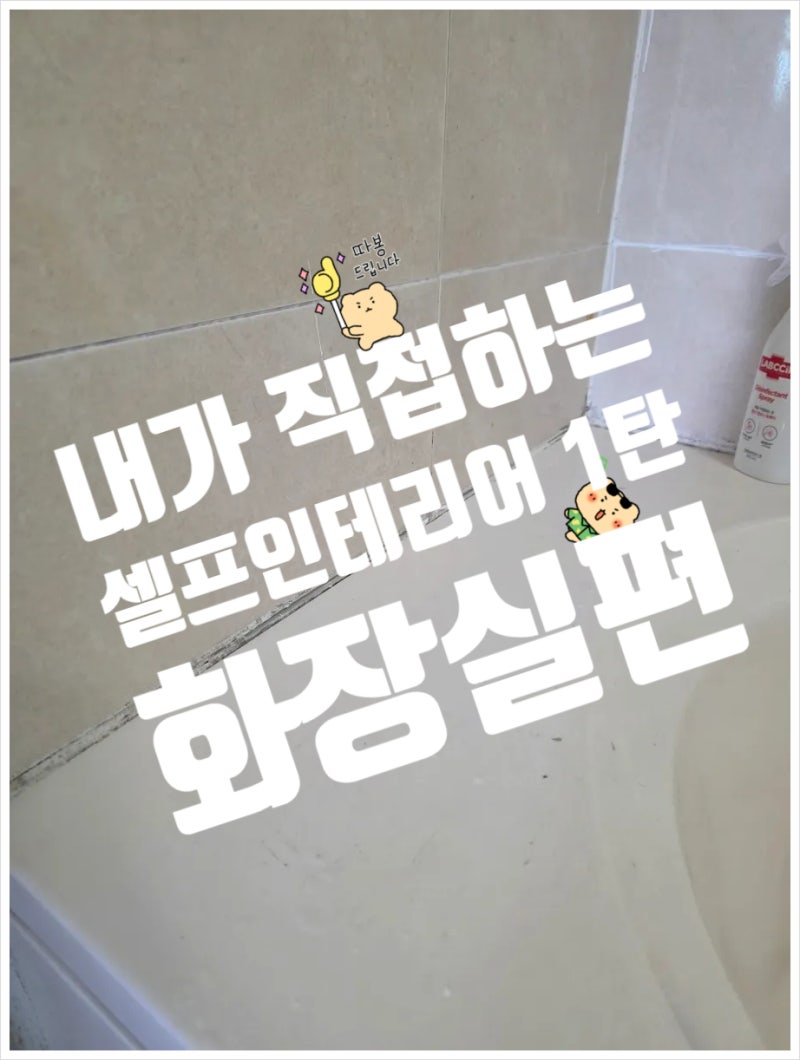 [내가 직접하는 셀프인테리어] 욕실 보수 작업 2편 화장실 실리콘