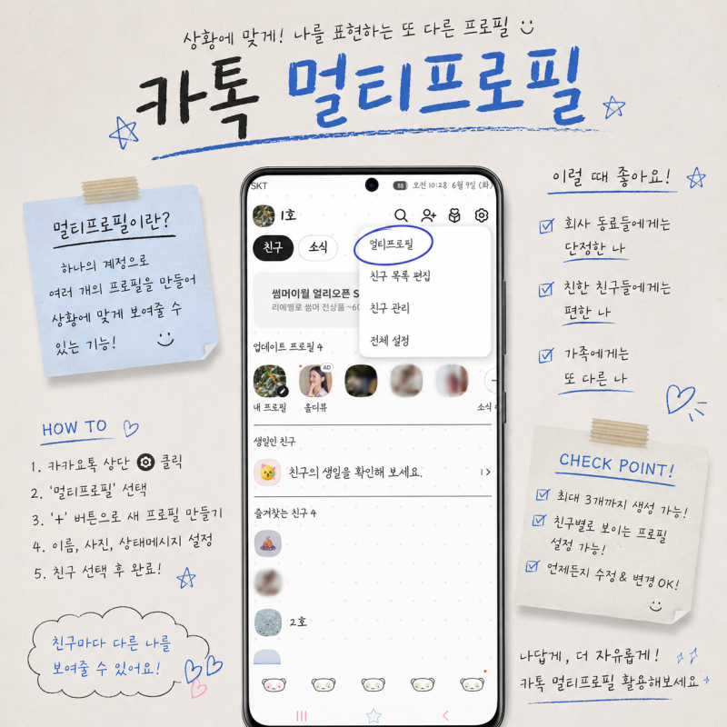 카톡 멀티프로필 하는법, 상대방 카카오톡 멀티프로필 확인 방법 정리