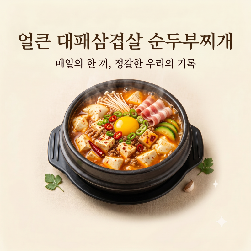 대패삼겹살 순두부찌개 만드는법, 파기름 + 굴소스로 진짜 맛있게