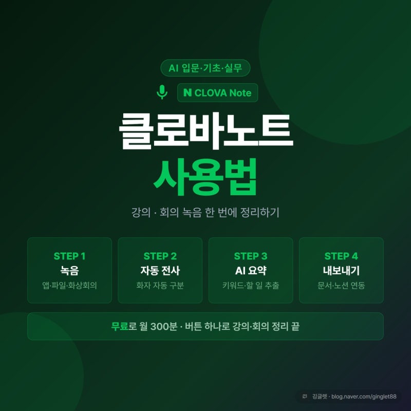 클로바노트 사용법, 강의·회의 녹음 한 번에 정리하기