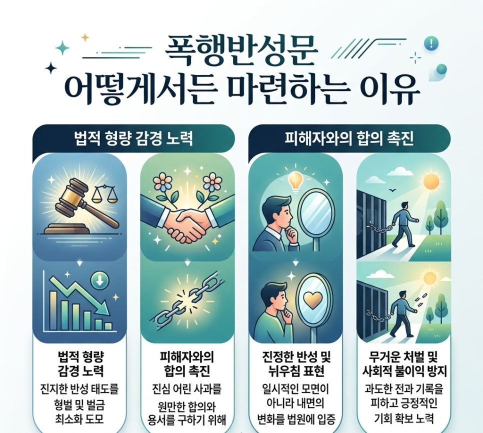 폭행반성문 어떻게서든 마련하는이유