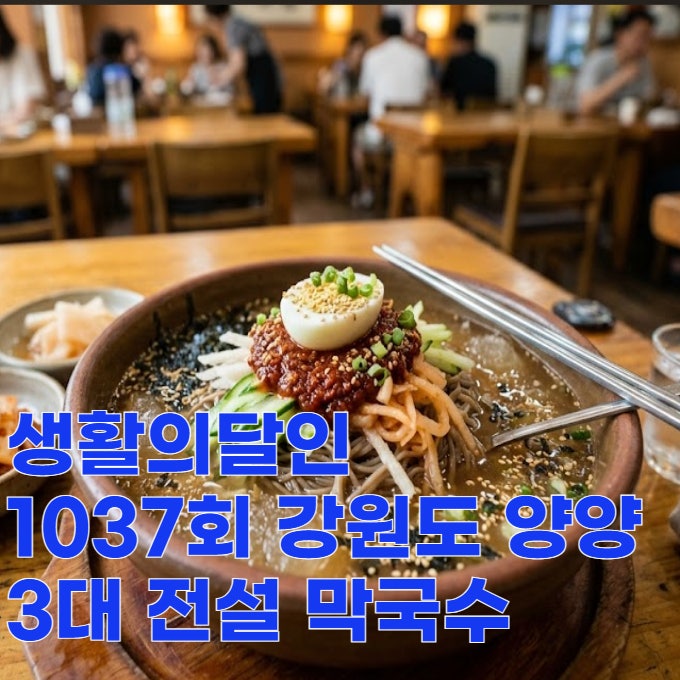 생활의달인 1037회 양양 막국수 맛집 베스트 3 장산리막국수·실로암·단양면옥 위치 총정리