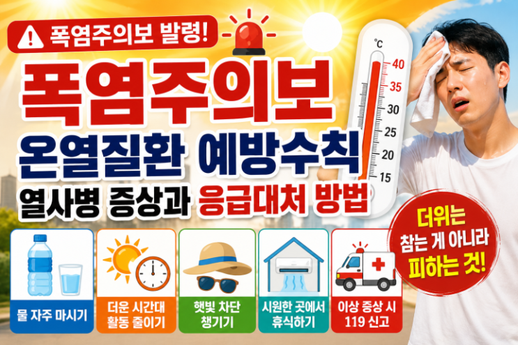 2026 <b>폭염</b> 재난<b>위기경보</b> '주의' <b>격상</b>! 학교에서 꼭 알아야 할... 
