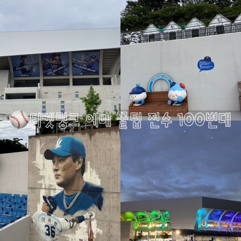 삼성라이온즈 티켓링크 예매 성공100번대 꿀팁 정보, 블루샤우팅데이 스페셜굿즈, 주차정보, ....