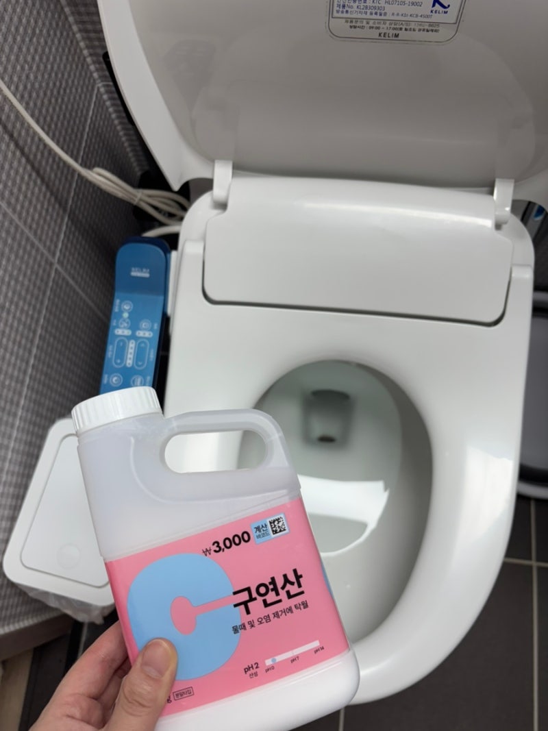 변기 요석 제거 / 변기 요석 구연산 / 변기 요석 석회 청소 / 3000원으로 효과 보기!