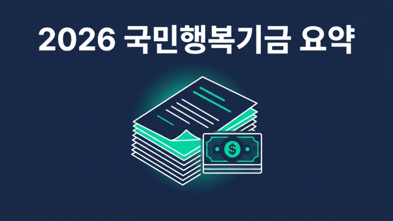 국민행복기금 신청방법 총정리 (자격·채무조정 감면율·소액대출까지)