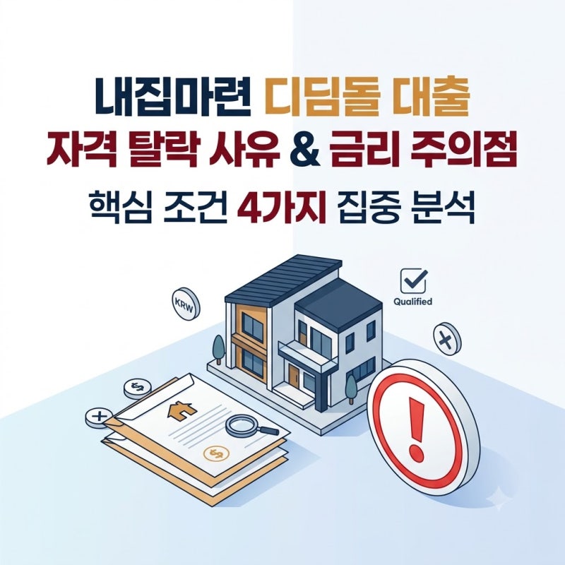 내집마련 디딤돌 대출 자격 탈락 사유와 주택도시기금 대출금리 주의점