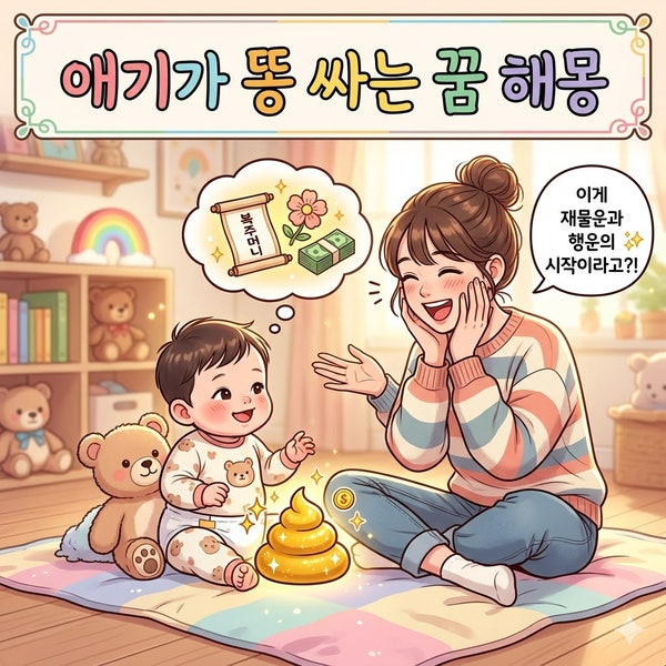 애기가 똥 싸는 꿈 해몽, 행운이 찾아오는 길몽일까?