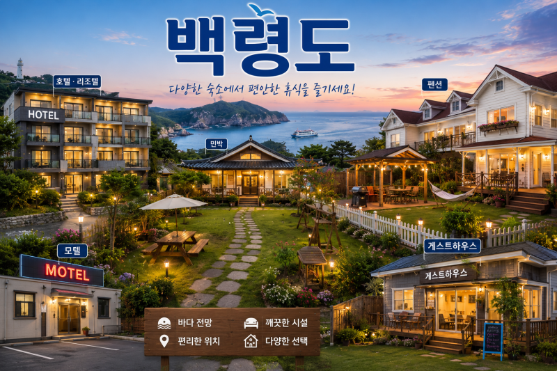 백령도 숙소 추천 BEST / 백령도 숙소 정보 한눈에 보기