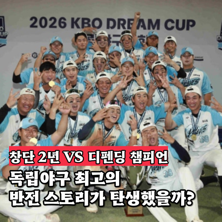 "창단 2년 만에 사고쳤다" <b>안산 웨이브스</b>, KBO 드림컵 정상 등극