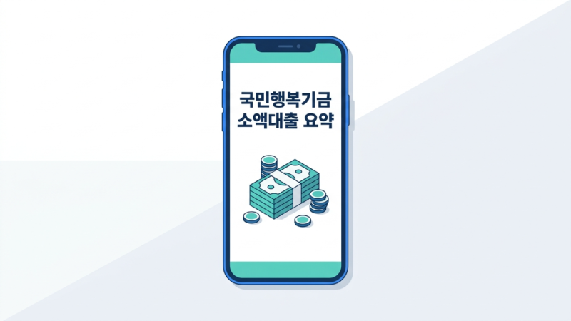 국민행복기금 소액대출 자격·한도·금리 총정리