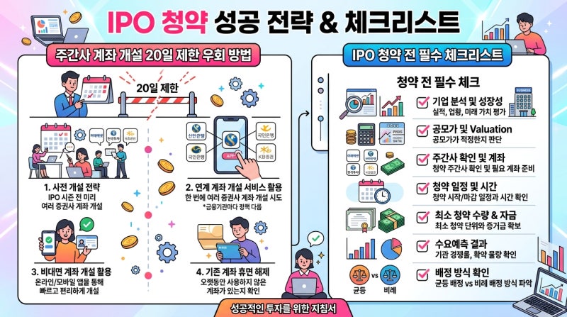 주관사 계좌 개설 20일 제한 우회 방법, 공모주 청약 전 필수 체크 리스트는?