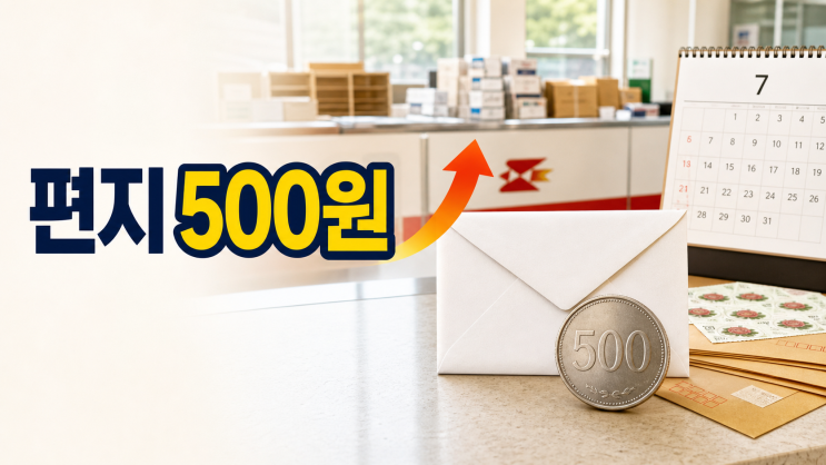 편지 한 통 500원, <b>우편요금 인상</b> 전에 볼 것