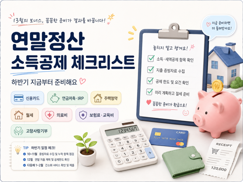 연말정산 공제항목｜카드소득공제·연금저축·고향사랑기부제 소득공제 세액공제
